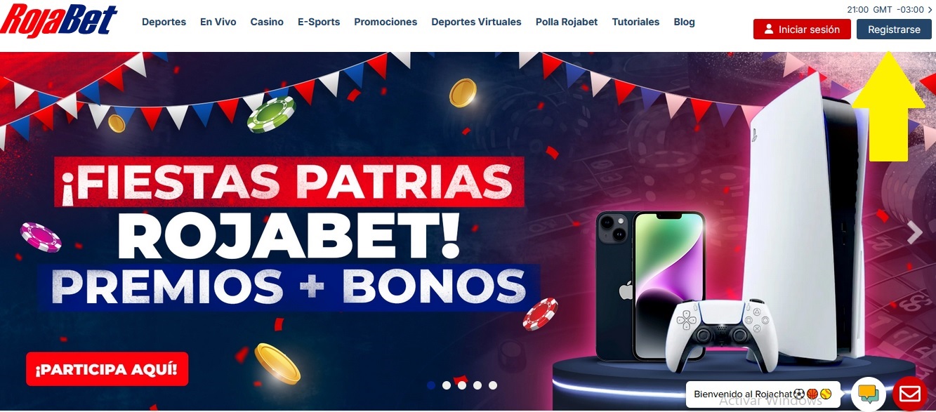Ruleta online botón de registro en casino