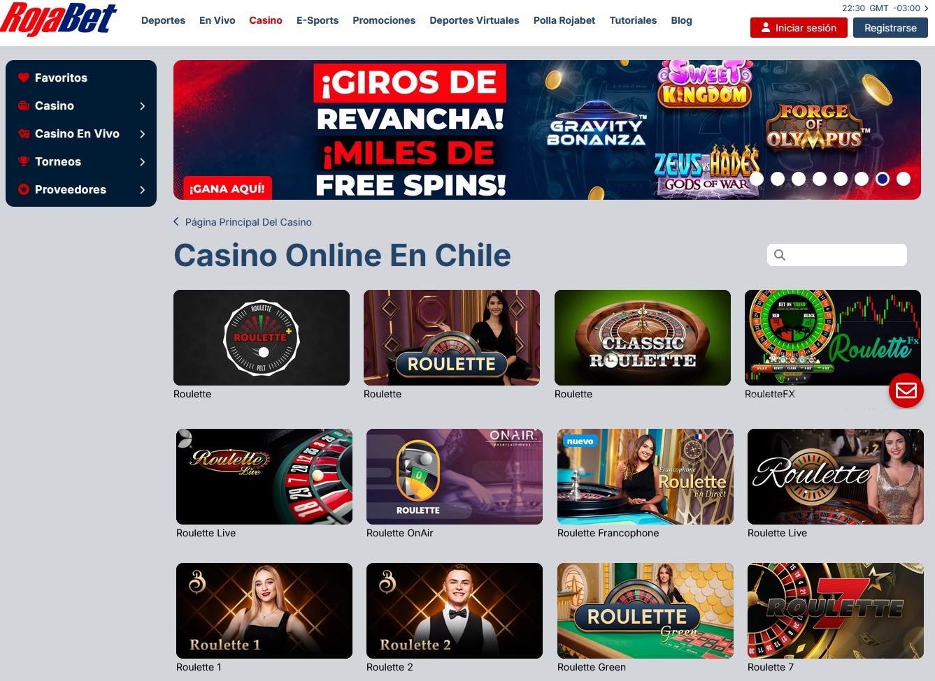 Juegos de Ruleta en Casino Online Chile