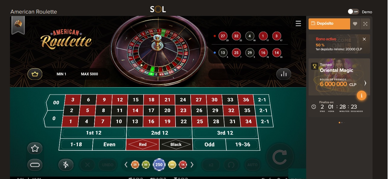 Ruleta americana American Roulette