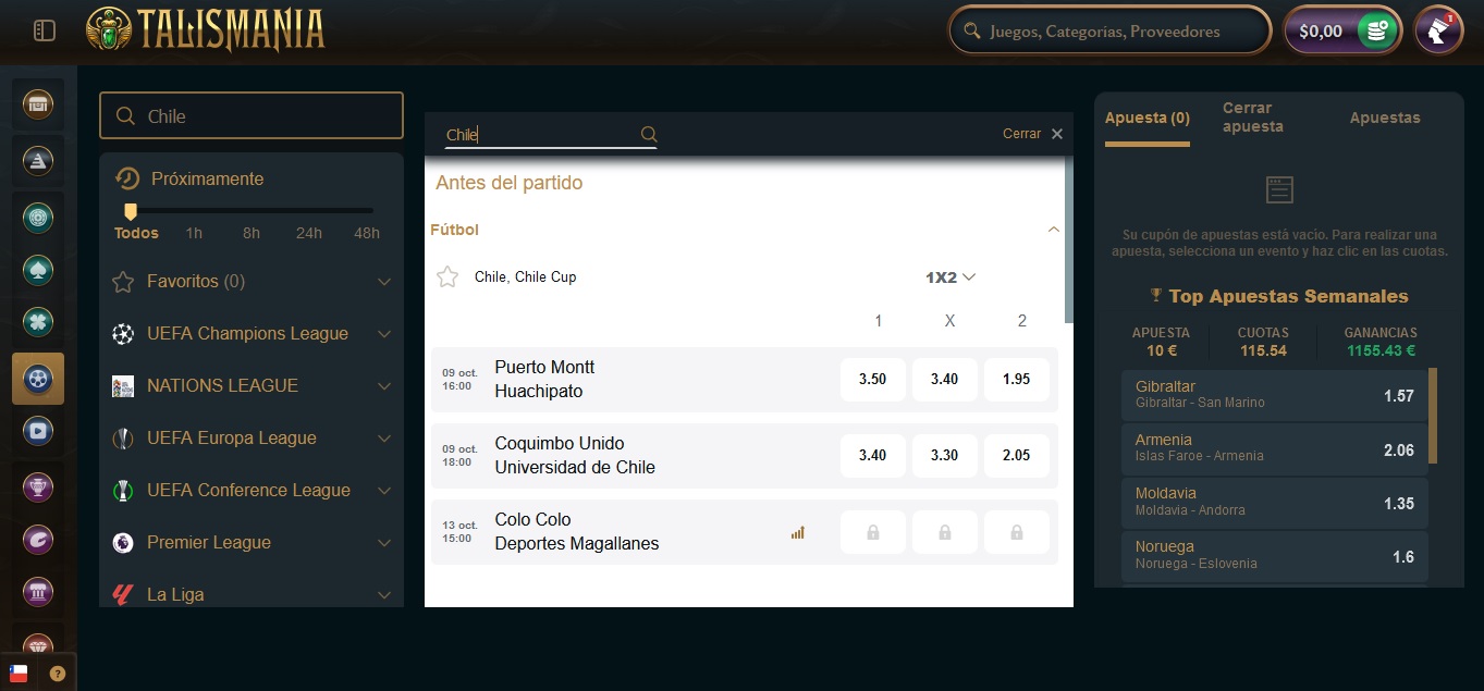 Apuestas Deportivas en Talismania