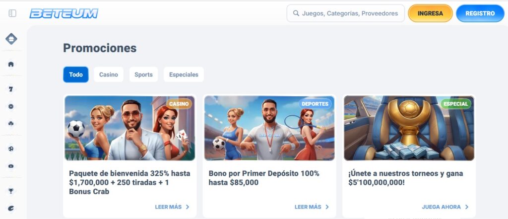 Bonos de Bienvenida en Beteum Chile