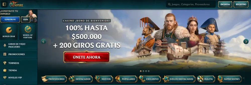 myempire bono de bienvenida
