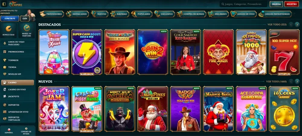 myempire juegos de casino disponibles