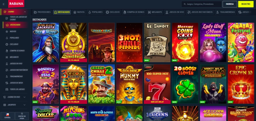 rabona juegos de casino