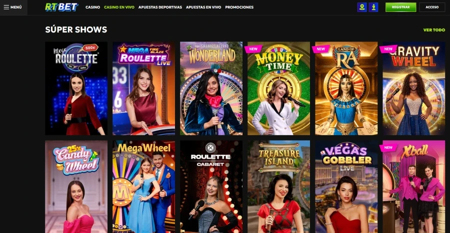 rtbet game shows