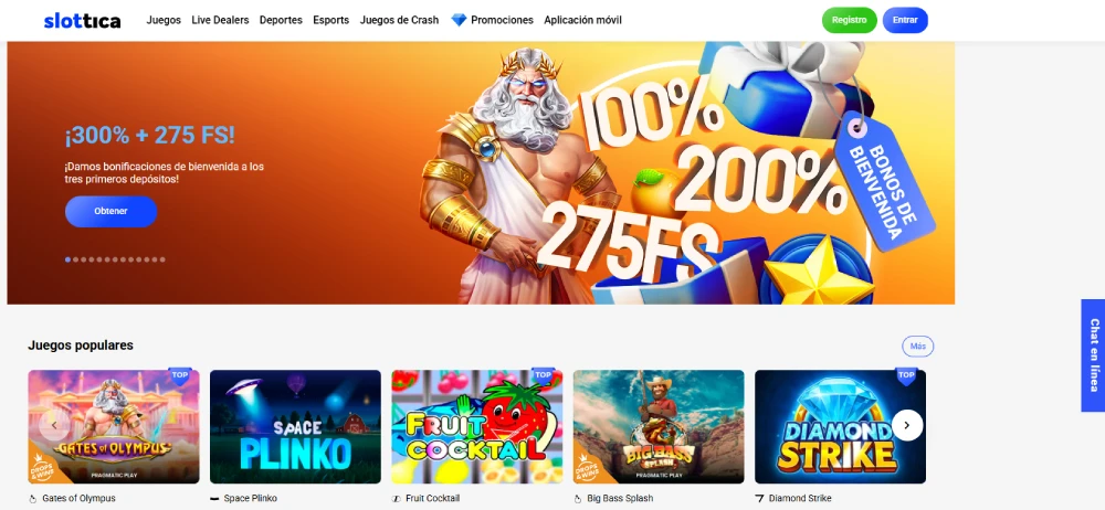 slottica bonos chile