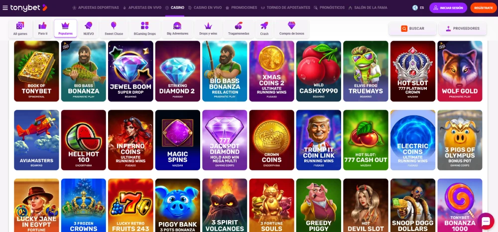 tonybet juegos de casino