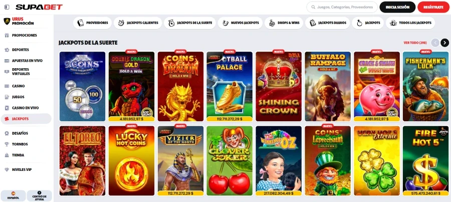 supabet jackpots