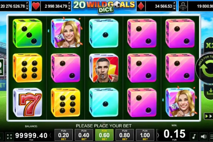 20 wild goals dice amusnet slot