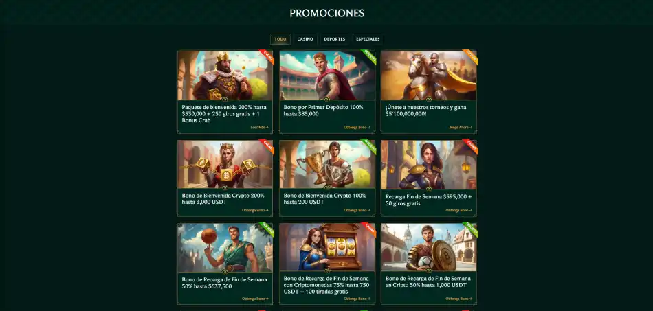 casinia bonos