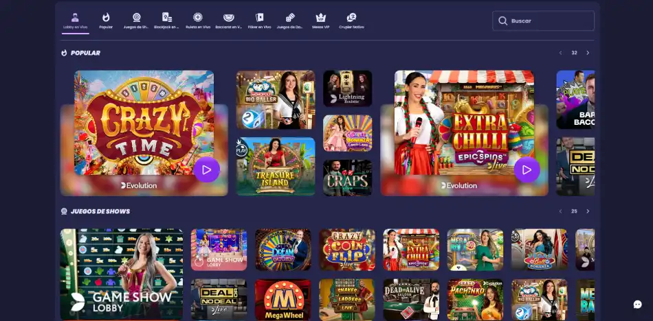 respin casino juegos en vivo
