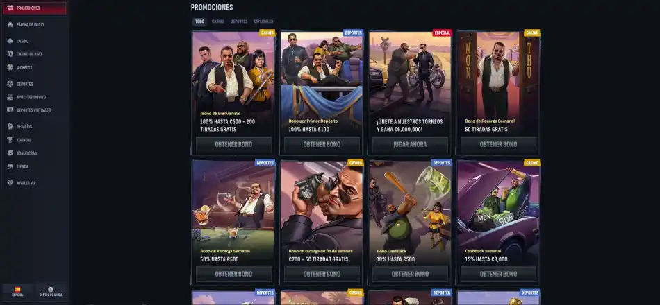 mafia casino deportes