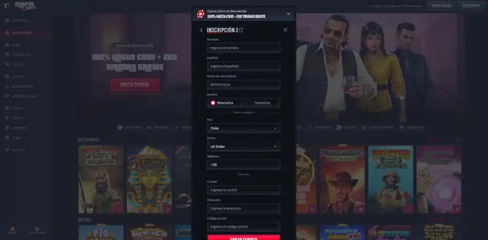 mafia casino registro 3