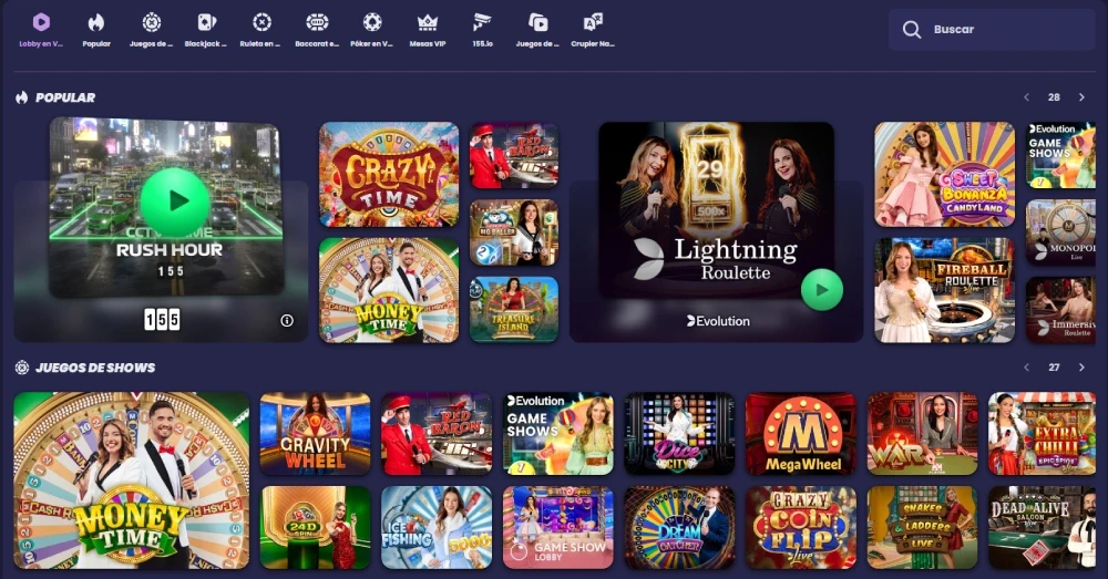 respin casino en vivo