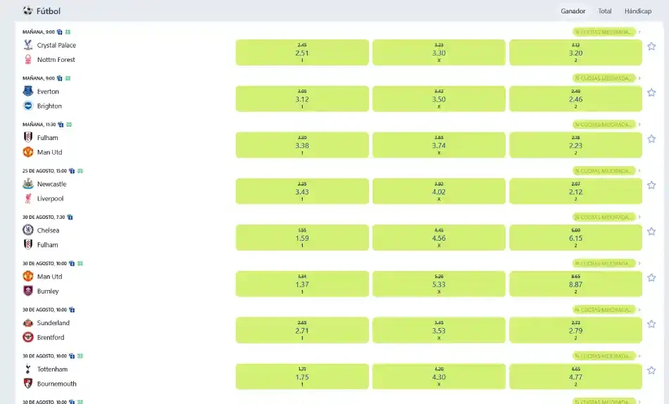 apuestas premier league chile
