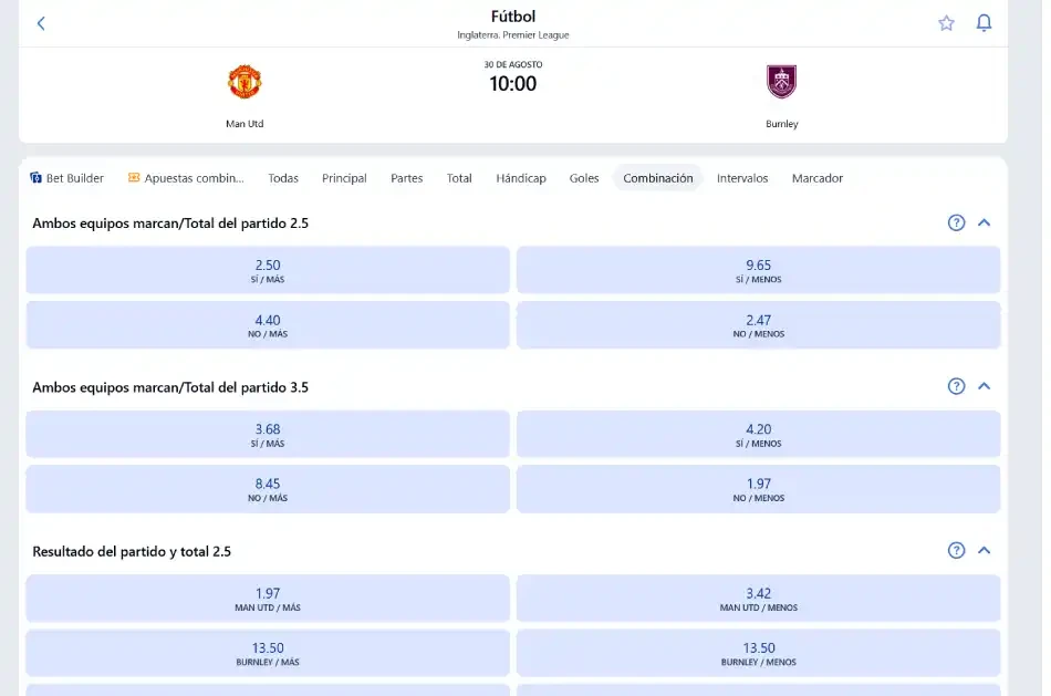 mercados premier league pronosticos chile