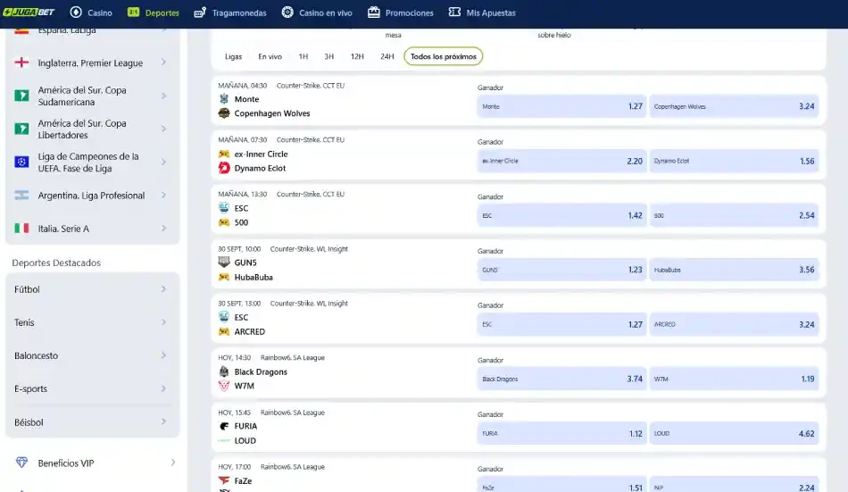 apuestas esports chile