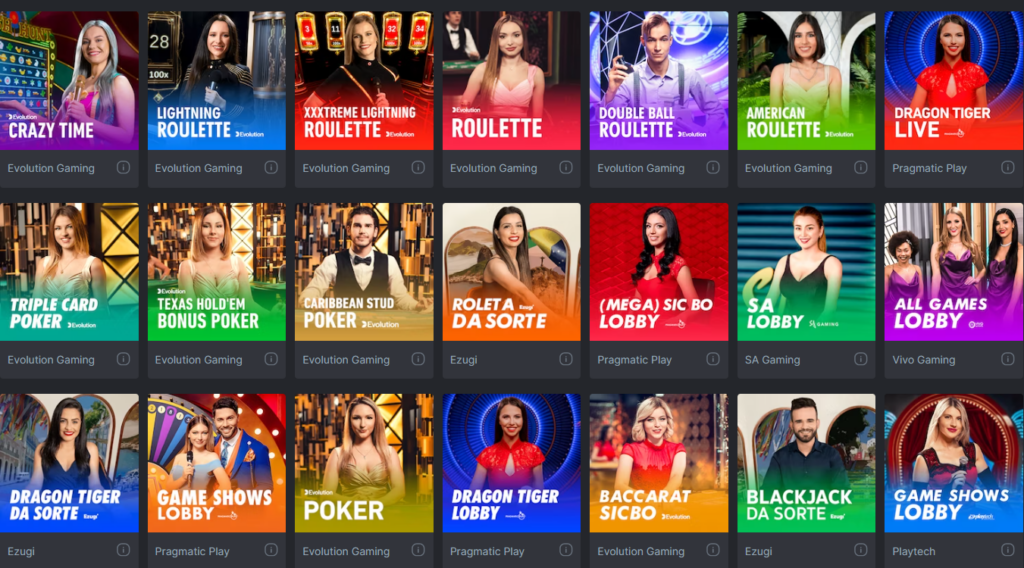 Bc.Game cuenta con muchos juegos de casino en vivo