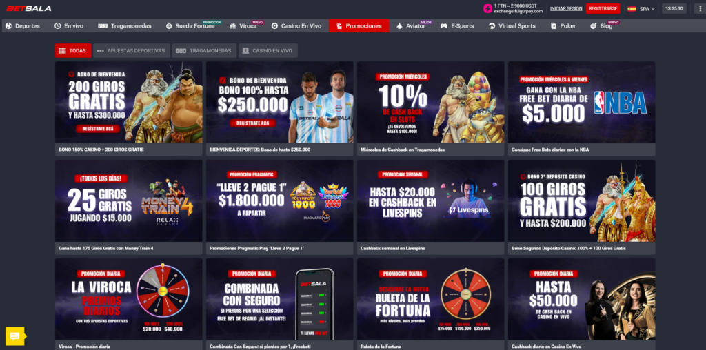 BetSala te da a elegir entre muchas promociones