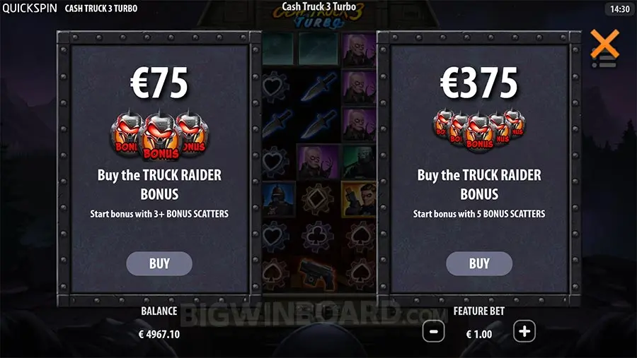compra de funciones en Cash Truck 3