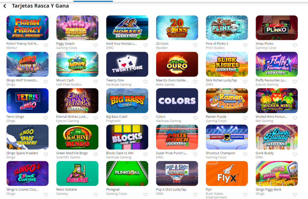 CasiGO tiene muchos rasca y gana