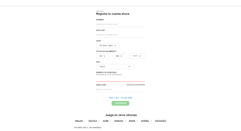 Registrarse no es complicado en esta plataforma