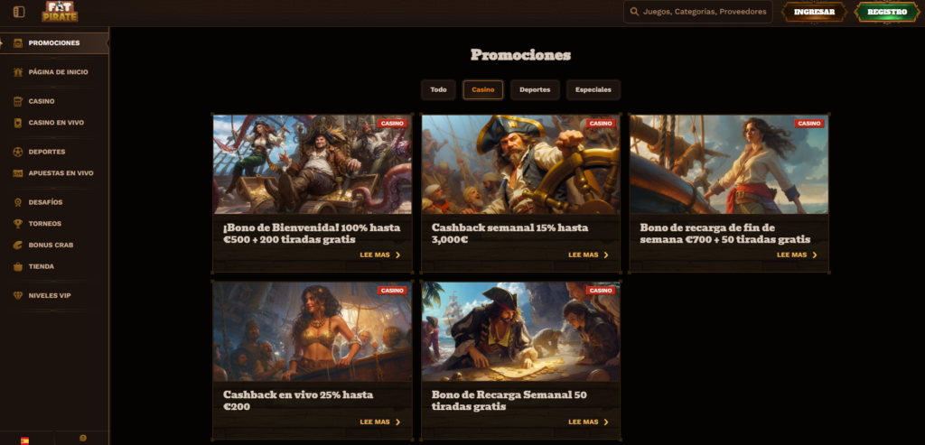El casino en línea de FatPirate tiene promociones de todo tipo para ti