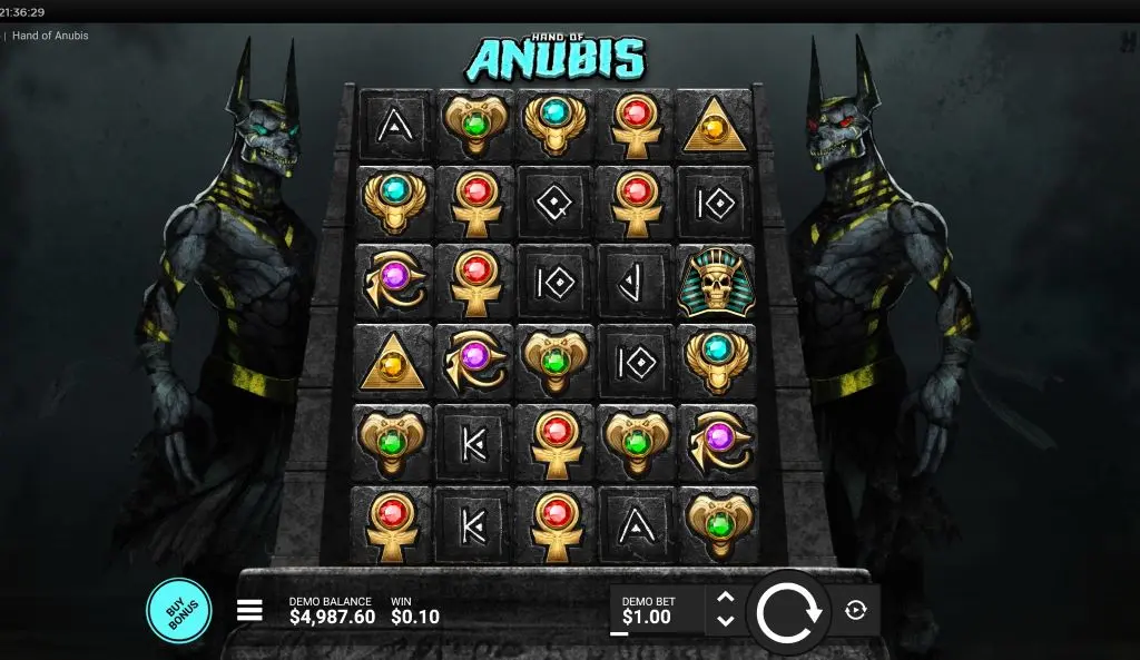 captura de hand of anubis de hacksaw gaming