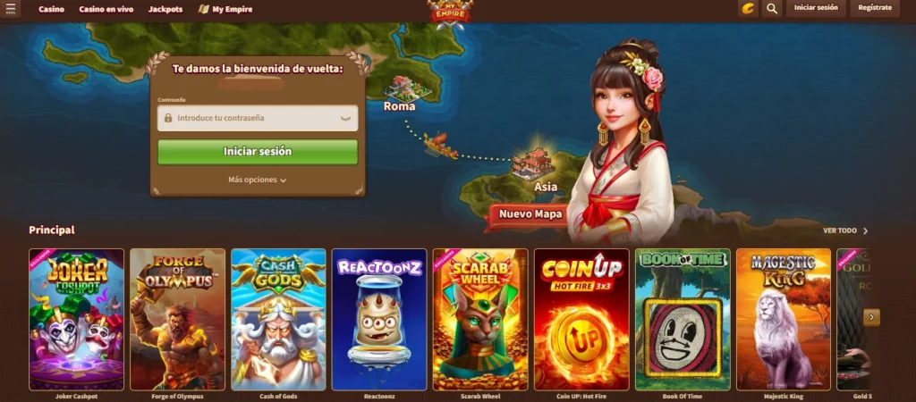 inicio de MyEmpire Casino