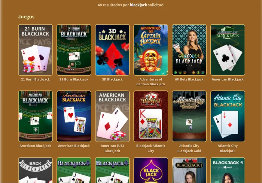 ejemplos de juegos blackjack en My  Empire Casino