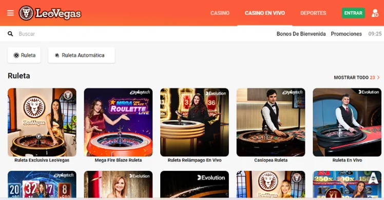 LeoVegas ruleta con  d´Alembert