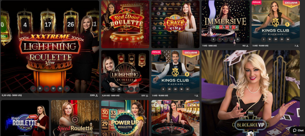 Slotimo Casino tienen muchos juegos en vivo