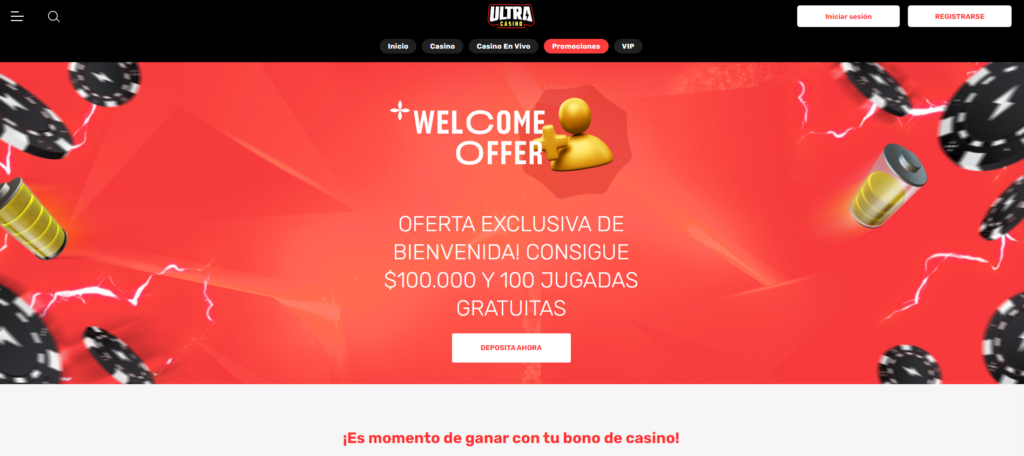 El bono de bienvenida de UltraCasino es muy goloso