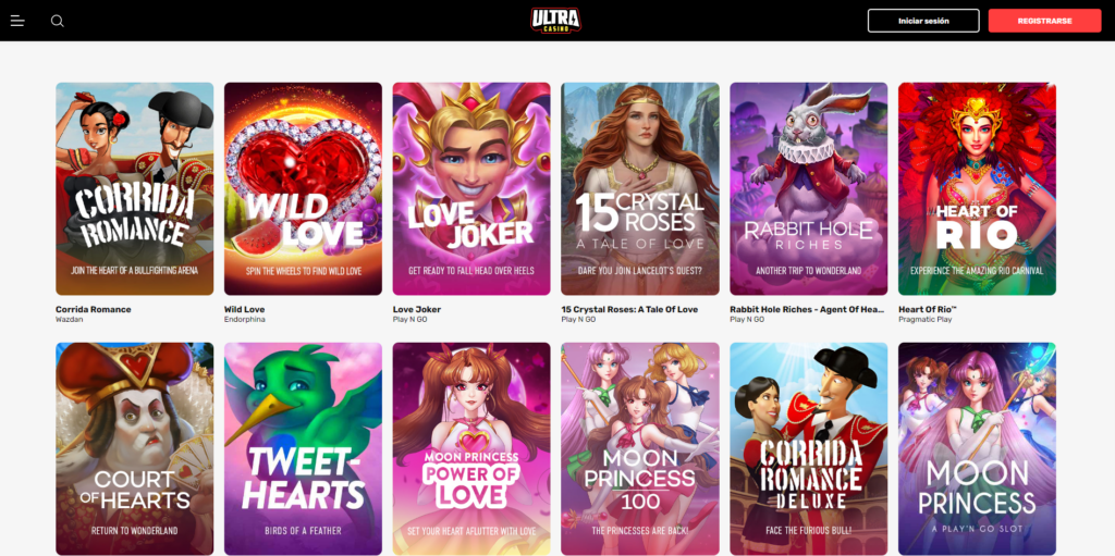 La sección de tragamonedas de esta casino en línea tiene varias subsecciones temáticas