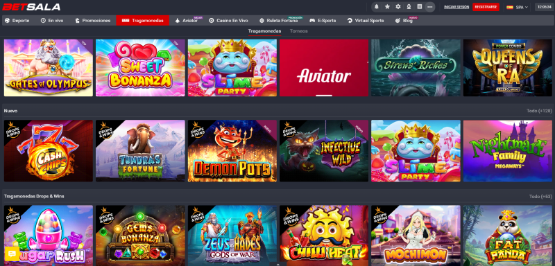 betsala juegos de casino disponibles