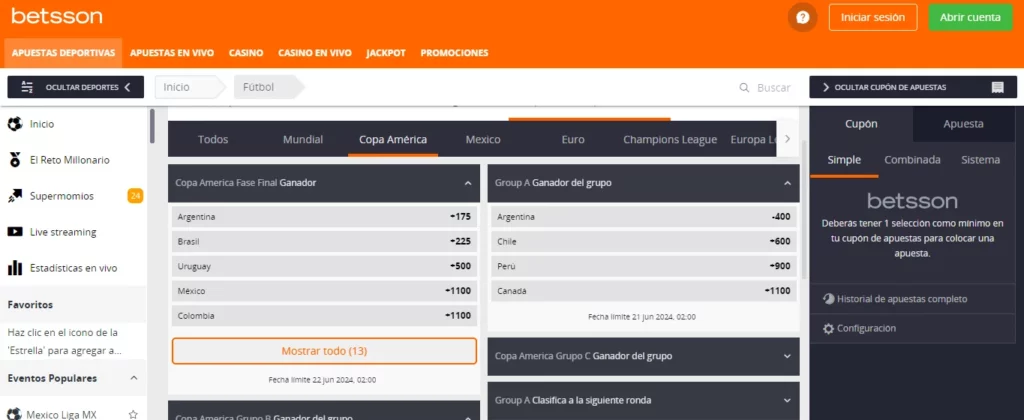 Copa América 2024 Betsson