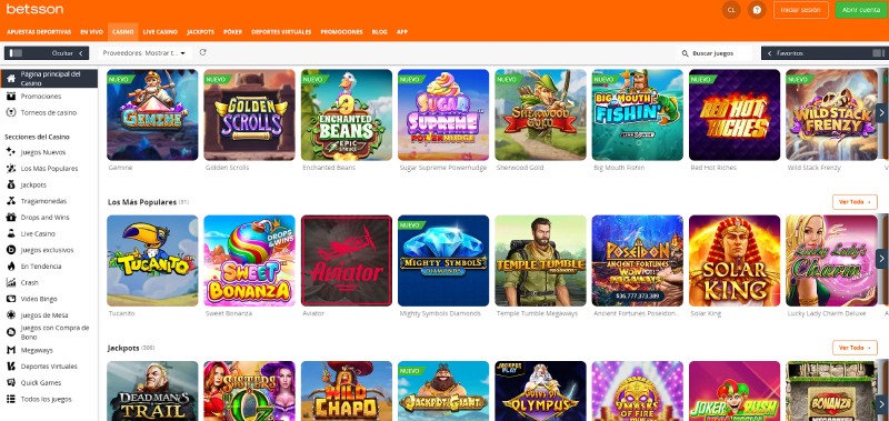betsson juegos de casino online