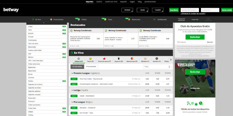 betway apuestas deportivas