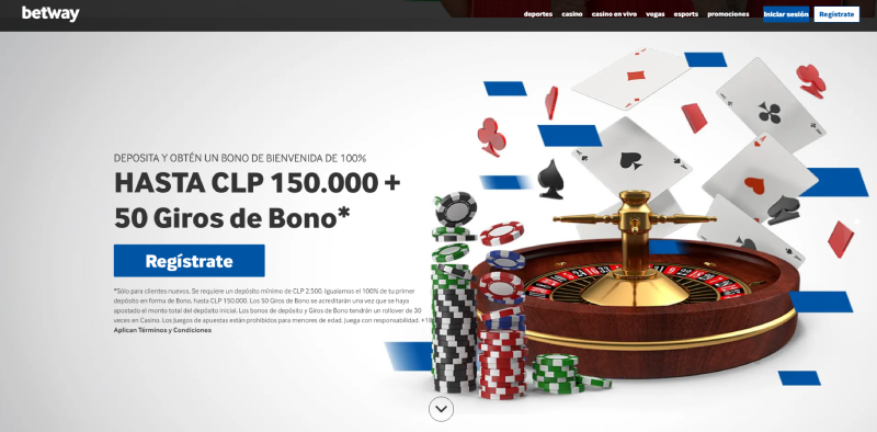 betway bono de bienvenida para casino