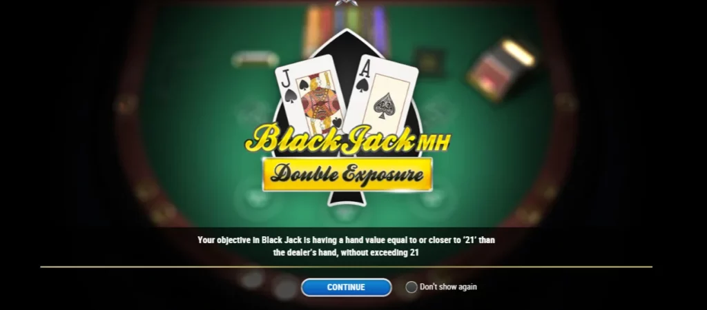 Ejemplo de Blackjack de Doble Exposición