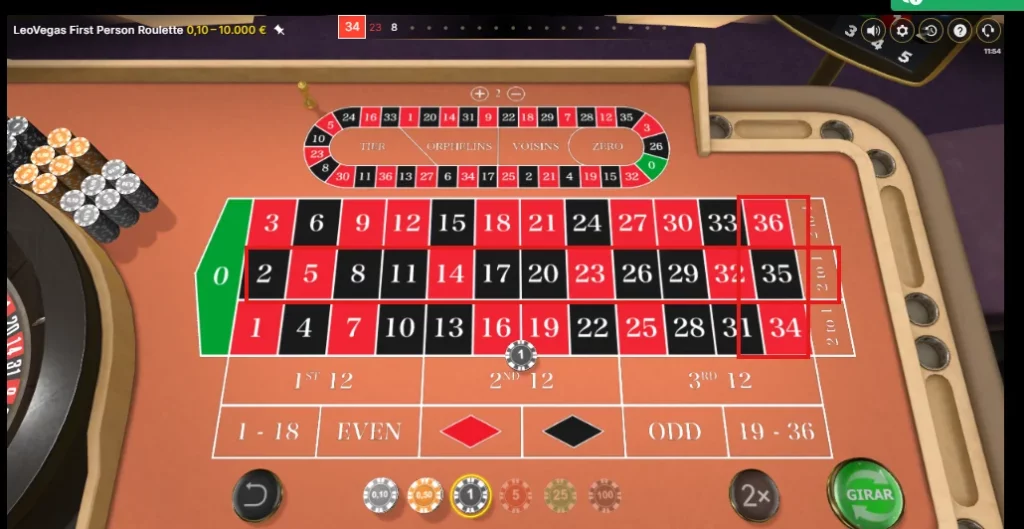 Apuesta a doble columna