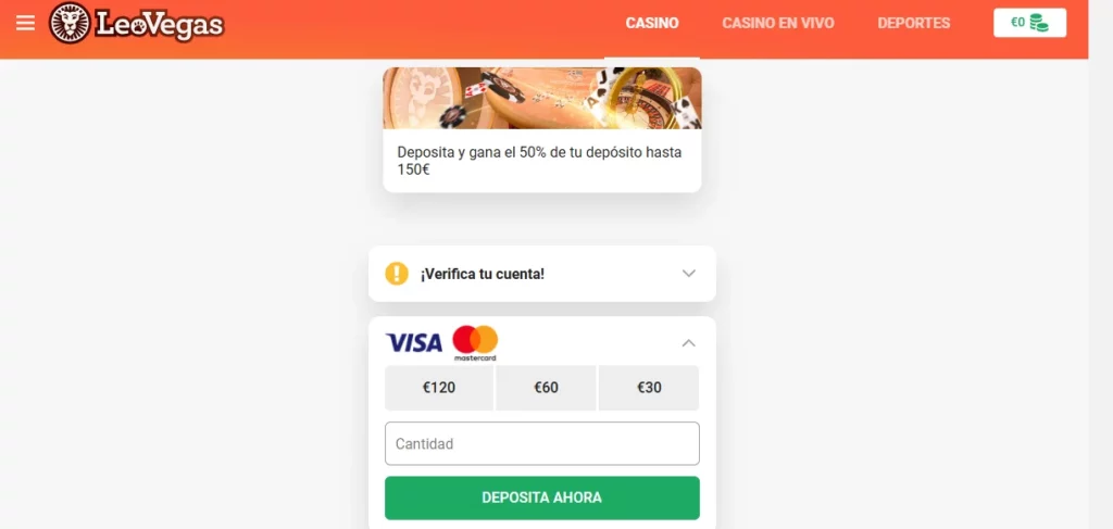 elegir visa como método de pago