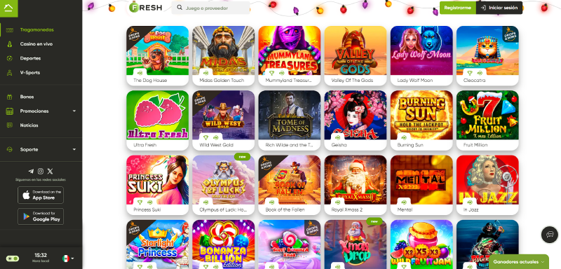fresh casino juegos de casino disponibles