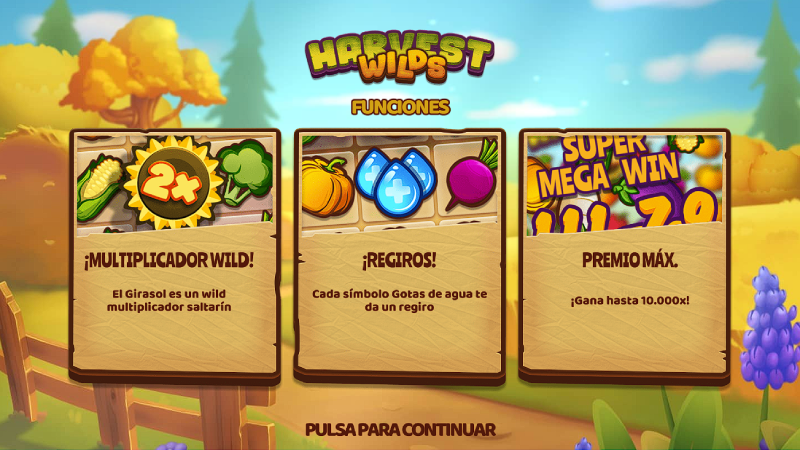 harvest wilds tragamonedas