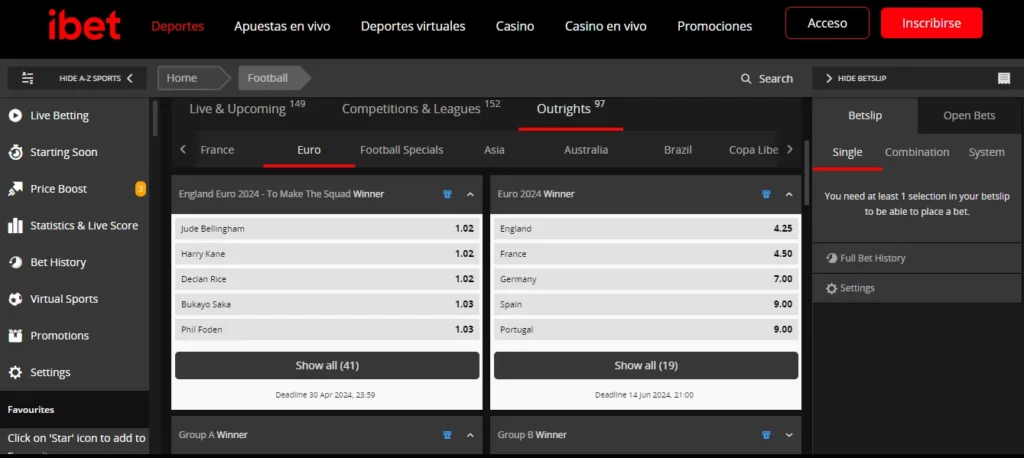 ibet Eurocopa 2024