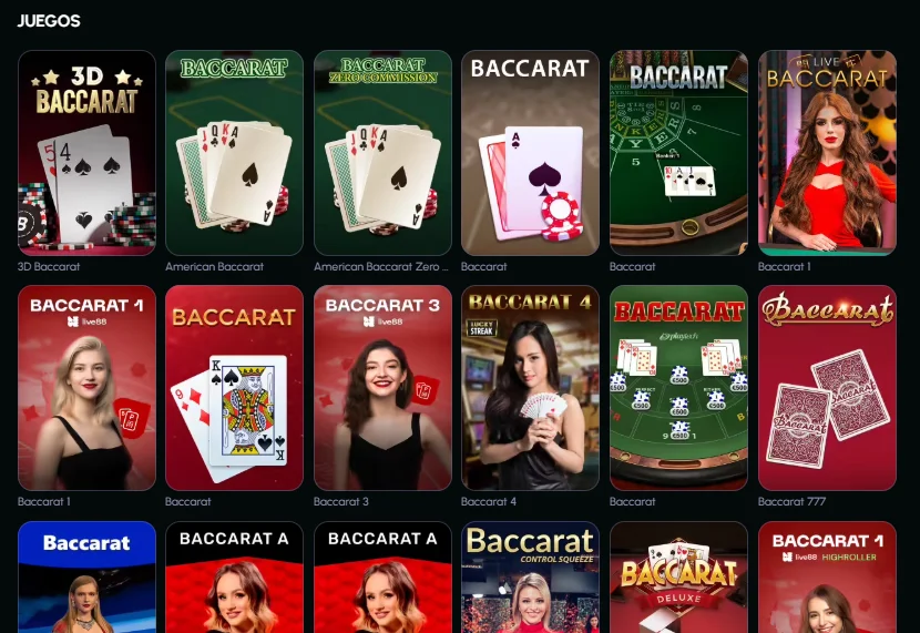 juego baccarat online en Novajackpot