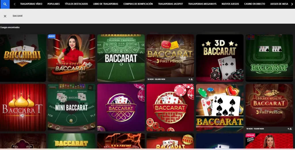 juego de baccarat online en Slotimo