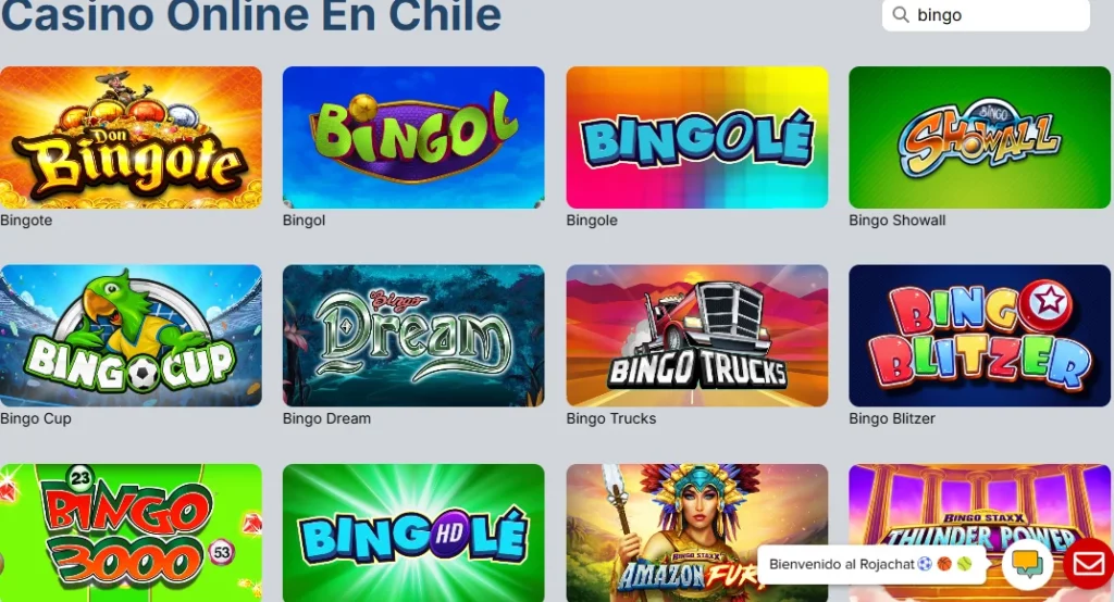 Juegos de bingo online en RojaBet