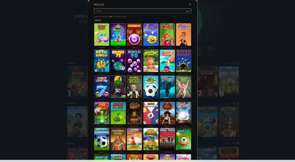 Oferta de juegos de bingo online en Talismania.