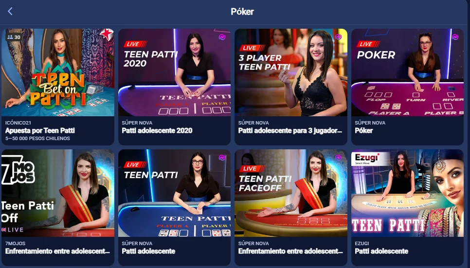juegos de póker en Jugabet